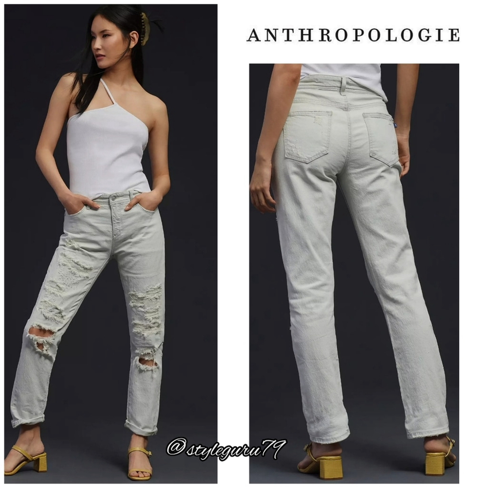 NWT, Anthropologie, PILCRO MID-RISE SLIM BOYFRIEND Jeans in Ocean Studio… - Picture 1 of 2